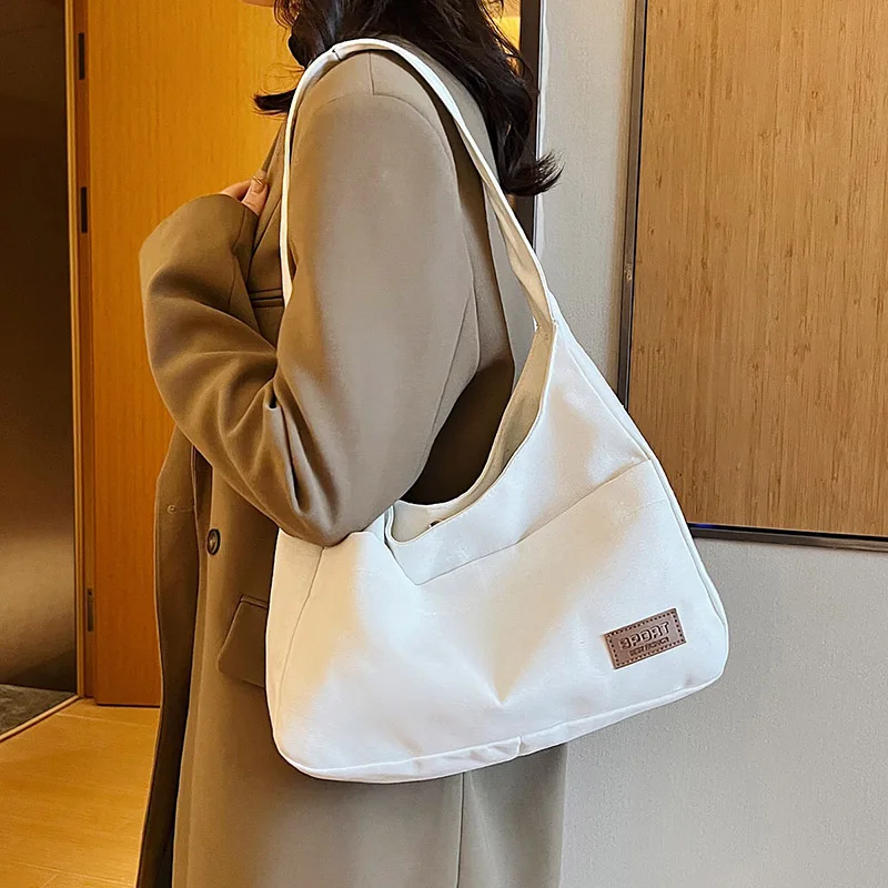 2023 Новая Корейская модная холщовая сумка через плечо большой емкости большой емкости Изображение 1