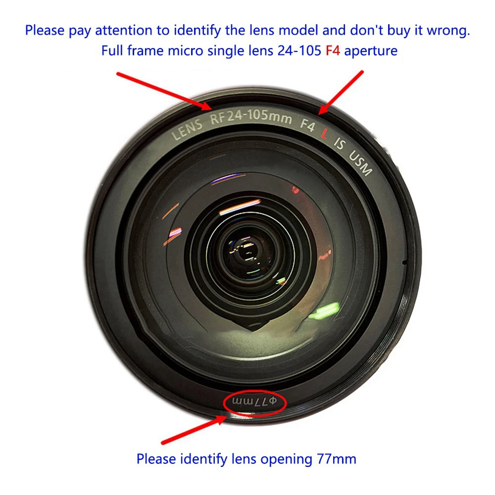 Бленда Объектива Камеры EW-83N 77 мм Обратный Лепесток Цветочная Крышка Протектор для Объектива Canon Eosr R5 R6 Rp Rf 24-105 мм F4 L Is Usm Изображение 0