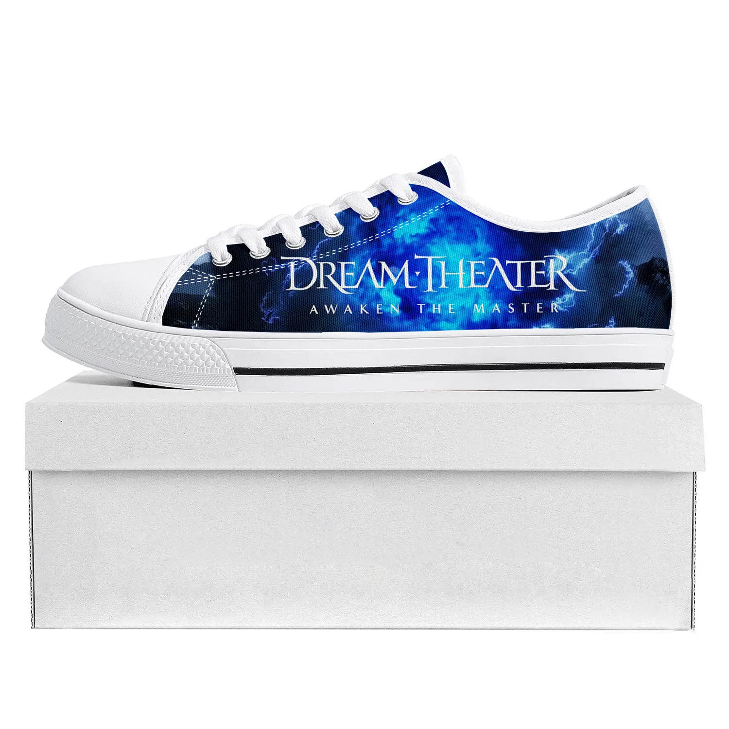 Dream Theater Rock Pop, низкие Высококачественные кроссовки, мужские Женские подростковые парусиновые кроссовки, повседневная обувь для пары, Обувь на заказ Изображение 1
