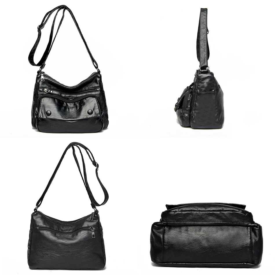 Тренд 2023, новые женские сумки через плечо, модные женские дорожные сумки через плечо, дизайнерская роскошная женская сумка-мессенджер из мягкой кожи, сумка-мешок Изображение 4