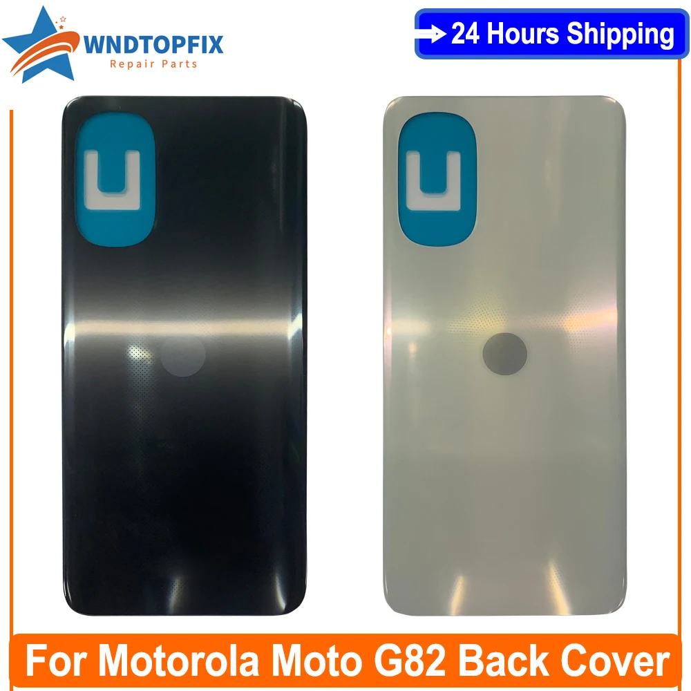 Новинка для Motorola Moto G82, крышка батарейного отсека, задняя панель, задний корпус для Moto G82 XT2225-1, задняя крышка батарейного отсека Изображение 0