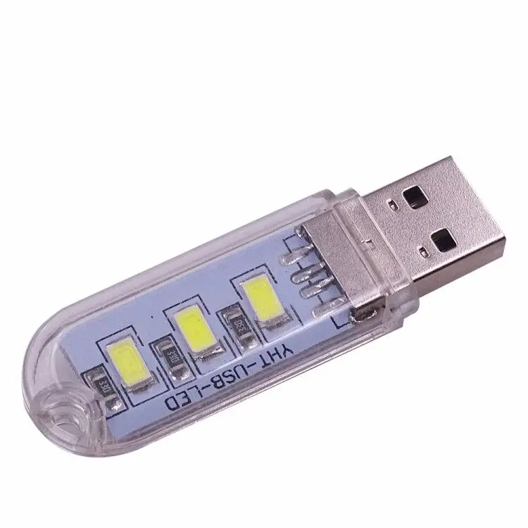 Светодиодный USB-ночник, портативная мини-компьютерная лампа для настольного ПК, ноутбук для чтения, USB-гаджеты, U-диск для ноутбука Изображение 2