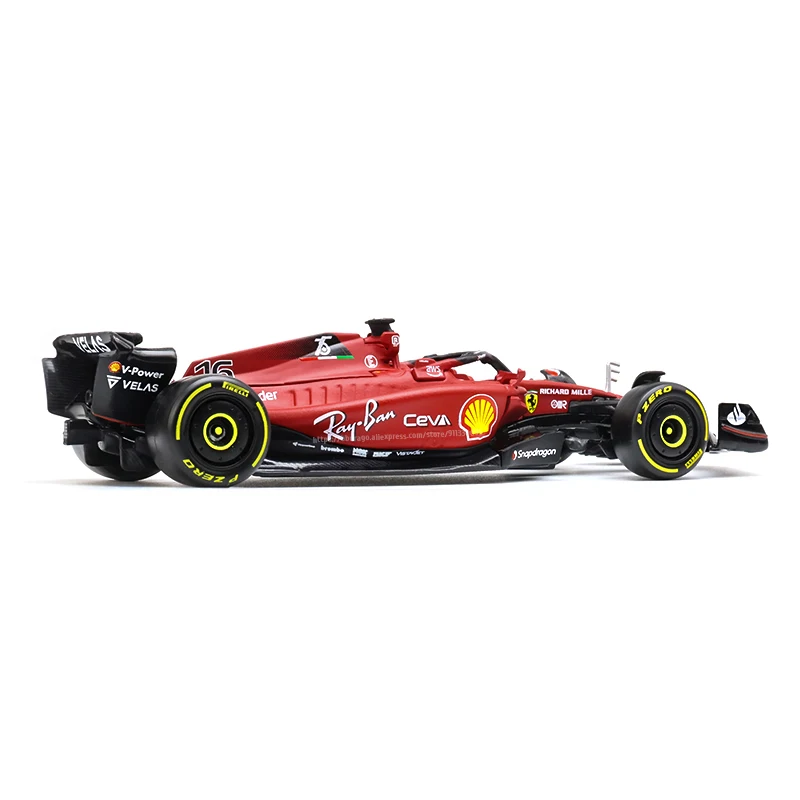 Bburago 1:43 #16 Leclerc 2022 F1 Scuderia Ferrari F1-75 #55 Sainz Alloy Роскошный Автомобиль, Отлитый под давлением, Модель Автомобиля, Коллекция Игрушек, Подарок Изображение 2