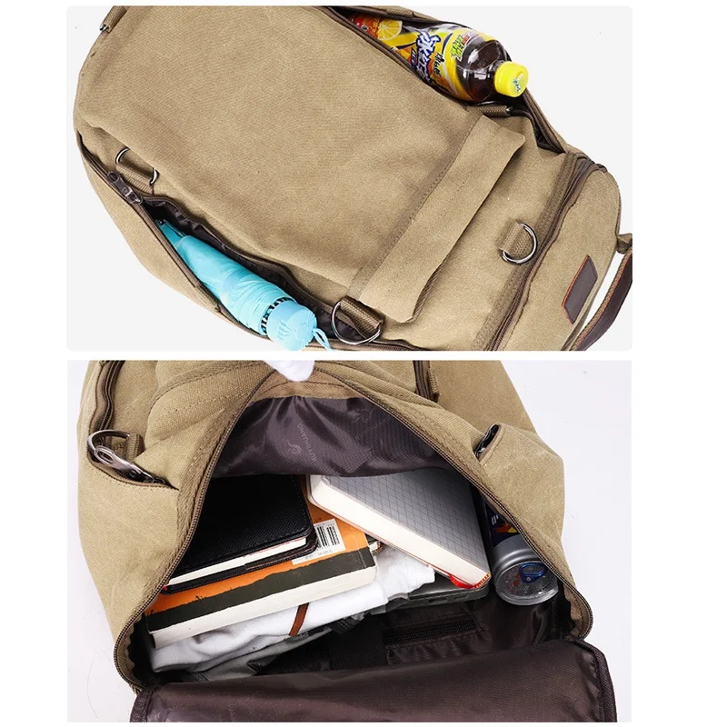 Школьный рюкзак в элегантном стиле, сумка для книг, рюкзаки для ноутбуков, рюкзаки для путешествий, рюкзаки для занятий спортом на открытом воздухе, холщовые рюкзаки-цилиндры Изображение 3