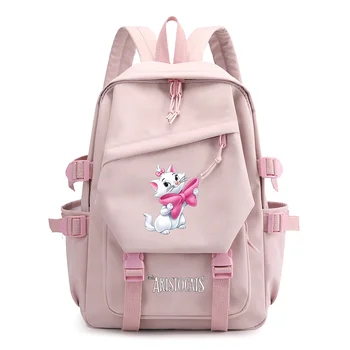 Disney The Aristocats Marie Cat Для девочек Детские сумки для школьных книг Женский рюкзак Для подростков Дорожный рюкзак Mochila Escolar