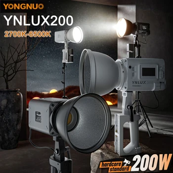 YONGNUO YNLUX200 Двухцветный Светодиодный Видеосветильник 2700K-6500K Портативный Ручной Для съемки на открытом воздухе, Студийный Заполняющий Свет