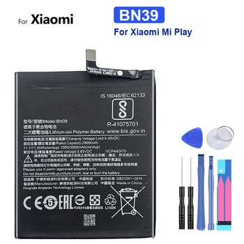 Аккумулятор BN 39 для Xiaomi Mi Play BN39 Высококачественные сменные батареи для телефона 4000 мАч + инструменты