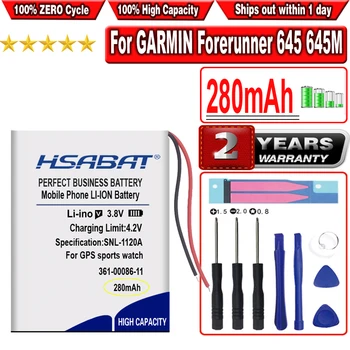 Аккумулятор HSABAT 280mAh 361-00086-11 для спортивных часов GARMIN Forerunner 645 Music Forerunner645 645M GPS