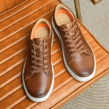 Бренд Desai Деловая Повседневная Обувь из натуральной кожи, Мужские Спортивные Кроссовки для прогулок на открытом воздухе, Мужские Дизайнерские Лидер продаж 2023 года