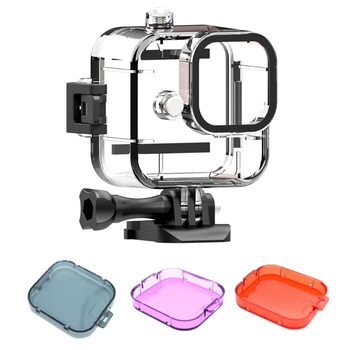 Водонепроницаемый корпус, защита для дайвинга под водой с фильтром dapter & Screw /Линзы для дайвинга для Hero 11 Mini