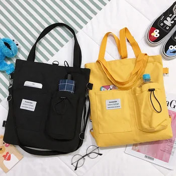 Женская сумка, сумка через плечо, женская покупательница, модные простые качественные сумки Bolsas Корейского дизайнера, холщовые сумки через плечо для женщин, сумка-тоут