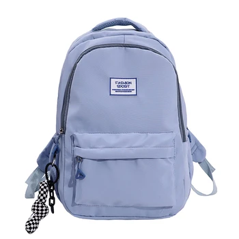 Женский рюкзак, школьный ранец для девочки-подростка, рюкзак для книг, студенческие рюкзаки, однотонная женская дорожная сумка для колледжа с несколькими карманами