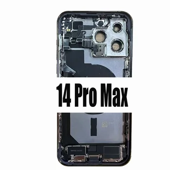 Задняя Крышка батарейного отсека Задняя крышка рамы всего корпуса с гибким кабелем регулировки громкости и боковыми кнопками для iPhone 14 Pro Max 14Pro 14Promax