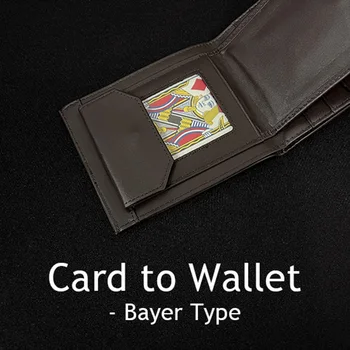 Карточка в кошелек, Тип Bayer - Модные Фокусы, Подписанная карточка Появляется в Кошельке Magia Крупным планом Уличные иллюзии, Трюки Ментализма