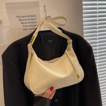 Маленькие сумки через плечо Hobo из мягкой кожи 2023, модная дизайнерская однотонная сумка подмышками, женская сумка через плечо, боковая сумка подмышками