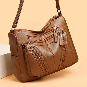 Новые сумки через плечо из мягкой кожи для женщин 2023, модная женская сумка через плечо, брендовая дизайнерская сумочка, маленькие кошельки и сумки-мешки