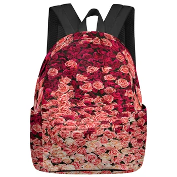 Розовые, красные, Белые, Розовые Женские рюкзаки для подростков, Студенческие школьные сумки, Ноутбук, Изготовленный на заказ Рюкзак для мужчин, Женщин, Женские дорожные сумки Mochila