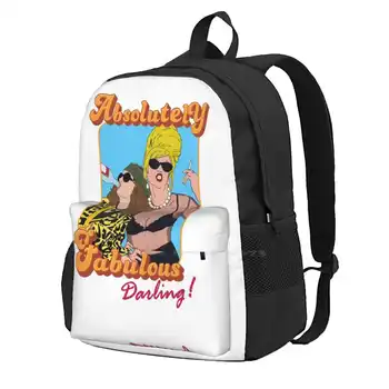 Совершенно потрясающе, дорогая! Школьный рюкзак большой емкости, сумки для ноутбуков, Абсолютно Сказочные Abfab Patsy Stone Joanna Lamley