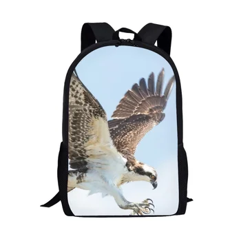 Школьный рюкзак с принтом животного и Ястреба, Модный школьный рюкзак для мальчиков, подростков, для студентов, Высококачественные Повседневные сумки для книг, мужские сумки Mochila